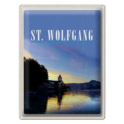 Cartel de chapa viaje 30x40cm ud. Wolfgang See vacaciones en Austria