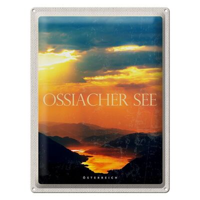 Tin sign travel 30x40cm Ossiacher See nature sunset