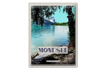 Signe en étain voyage 30x40cm Mondsee autriche lac forêt vacances 1
