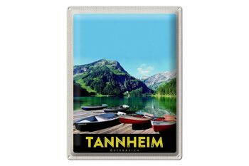 Plaque en tôle voyage 30x40cm Tannheim Autriche randonnée nature 1
