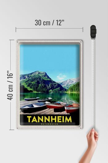 Plaque en tôle voyage 30x40cm Tannheim Autriche randonnée nature 4