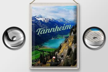 Plaque en tôle voyage 30x40cm Forêts de Tannheim randonnée lac vacances 2