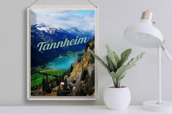 Plaque en tôle voyage 30x40cm Forêts de Tannheim randonnée lac vacances 3