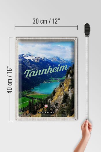 Plaque en tôle voyage 30x40cm Forêts de Tannheim randonnée lac vacances 4