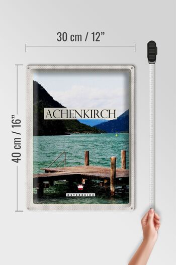 Plaque en tôle Voyage 30x40cm Achenkirch Autriche Steg am See 4