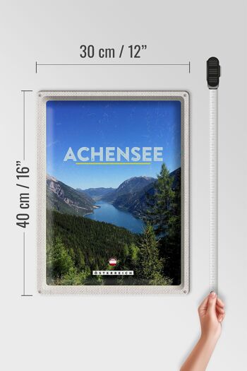 Plaque en tôle voyage 30x40cm Achensee Autriche randonnée familiale 4
