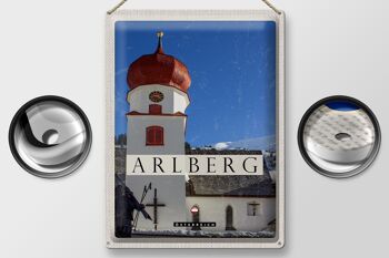 Signe en étain voyage 30x40cm, Sculpture d'église d'arlberg autriche 2