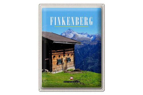 Blechschild Reise 30x40cm Finkenberg Natur Haus Berg wandern