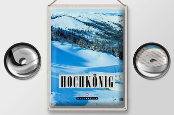 Panneau en étain voyage 30x40cm, piste de Ski Hochkönig, hiver, neige, nature 2