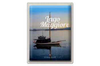 Plaque en tôle voyage 30x40cm Bateaux du Lac Majeur en vacances à la mer 1