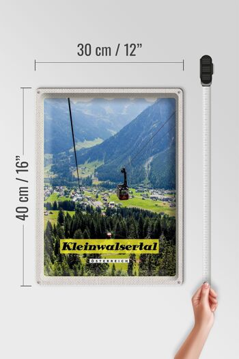 Plaque en tôle voyage 30x40cm Kleinwalsertal Autriche Gondola Nature 4