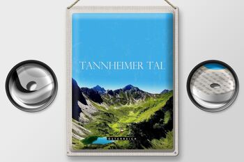 Panneau en étain voyage 30x40cm, vallée de Tannheimer, Autriche, montagnes, nature 2