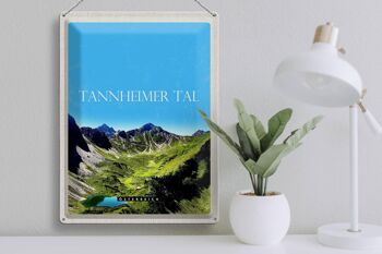 Panneau en étain voyage 30x40cm, vallée de Tannheimer, Autriche, montagnes, nature 3