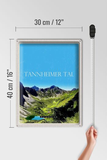Panneau en étain voyage 30x40cm, vallée de Tannheimer, Autriche, montagnes, nature 4
