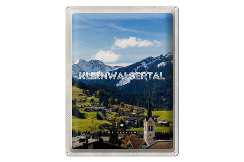 Blechschild Reise 30x40cm Kleinwalsertal Kirche Gondel Wanderung