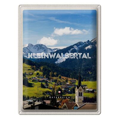 Blechschild Reise 30x40cm Kleinwalsertal Kirche Gondel Wanderung