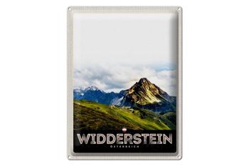 Panneau en étain voyage 30x40cm, Widderstein, Autriche, montagnes, nature 1