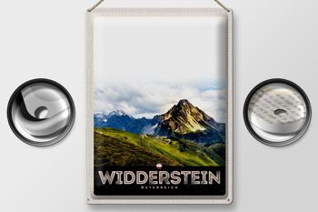 Panneau en étain voyage 30x40cm, Widderstein, Autriche, montagnes, nature 2