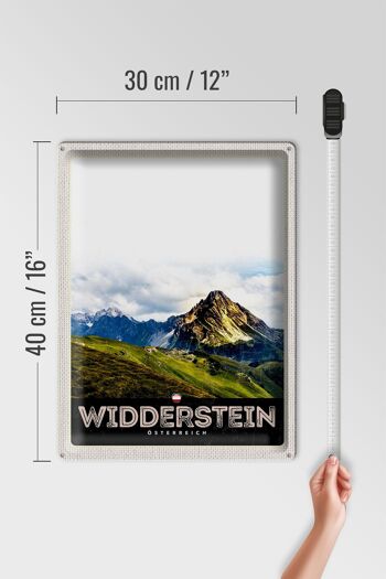 Panneau en étain voyage 30x40cm, Widderstein, Autriche, montagnes, nature 4