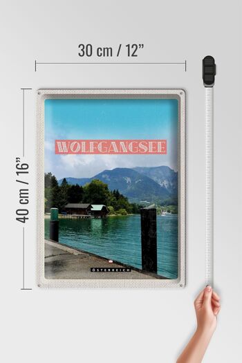 Panneau en étain voyage 30x40cm, montagne du lac Wolfgangsee 4