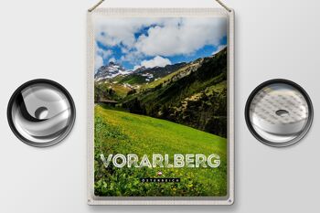Panneau en étain voyage 30x40cm, Vorarlberg autriche forêts Nature 2
