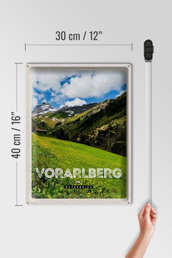 Panneau en étain voyage 30x40cm, Vorarlberg autriche forêts Nature 4