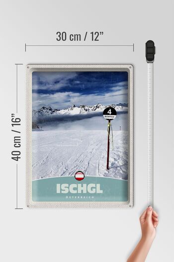 Panneau en étain voyage 30x40cm Ischgl Autriche vacances montagnes enneigées 4