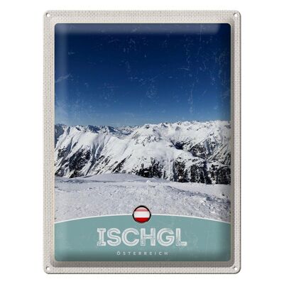 Cartel de chapa Travel 30x40cm Ischgl Austria Bosques de invierno Vacaciones