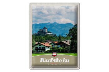 Signe en étain voyage 30x40cm Kufstein autriche forêts montagnes nature 1