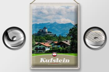 Signe en étain voyage 30x40cm Kufstein autriche forêts montagnes nature 2