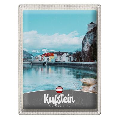 Cartel de chapa Travel 30x40cm Kufstein Austria Montañas Naturaleza