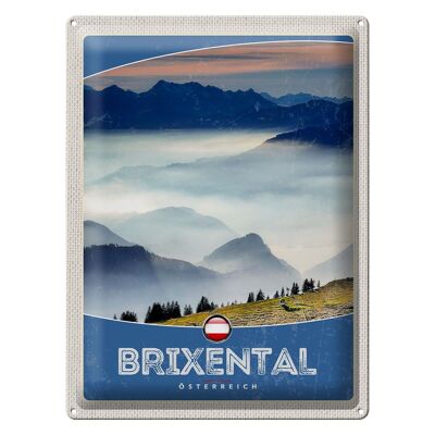 Cartel de chapa Travel 30x40cm Brixental Austria Bosques del cielo