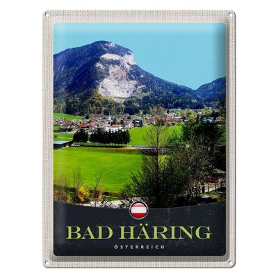Tin sign travel 30x40cm Bad Häring Austria forests valley nature