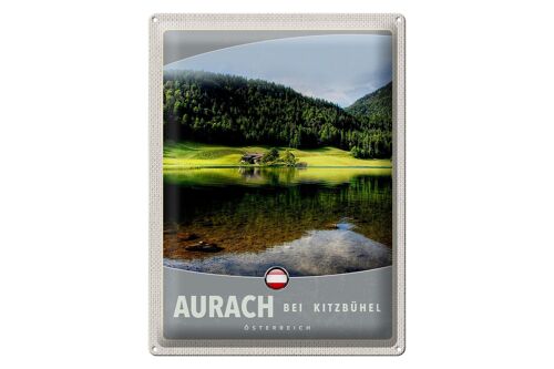 Blechschild Reise 30x40cm Aurach bei Kitzbühel Natur Wälder