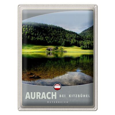 Blechschild Reise 30x40cm Aurach bei Kitzbühel Natur Wälder