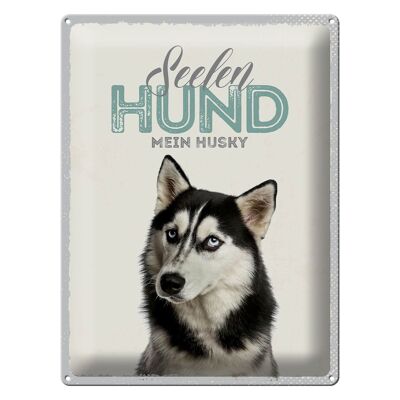 Blechschild Tiere 30x40cm Seelen Hund mein Husky Geschenk