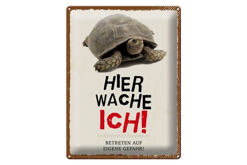 Blechschild Spruch 30x40cmkröte hier wache eigene Gefahr