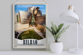 Panneau en étain voyage 30x40cm, Bilbao, espagne, Architecture Europe 3