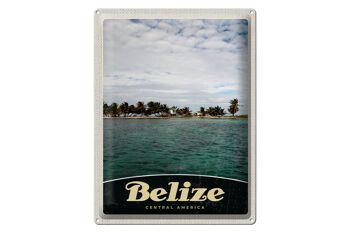 Panneau en étain voyage 30x40cm, Belize, plage d'amérique centrale 1