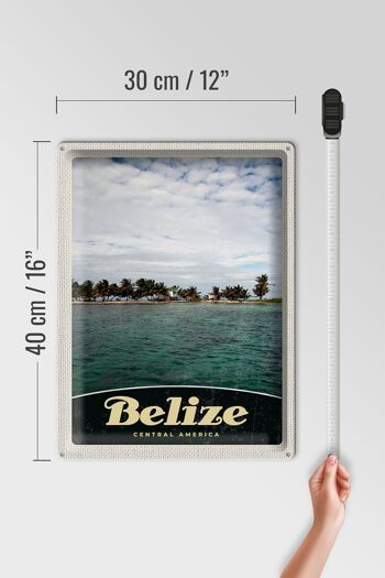 Panneau en étain voyage 30x40cm, Belize, plage d'amérique centrale 4