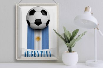 Signe en étain voyage 30x40cm, drapeau argentin, Football, vacances 3