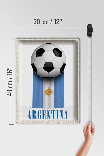 Signe en étain voyage 30x40cm, drapeau argentin, Football, vacances 4