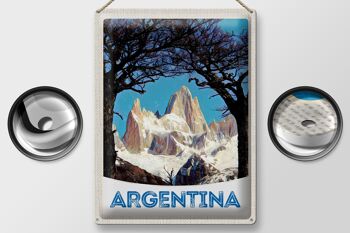 Panneau en étain voyage 30x40cm, randonnée dans les montagnes d'argentine 2