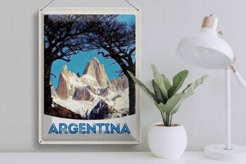 Panneau en étain voyage 30x40cm, randonnée dans les montagnes d'argentine 3