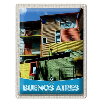 Cartel de chapa viaje 30x40cm Casas de Buenos Aires Argentina