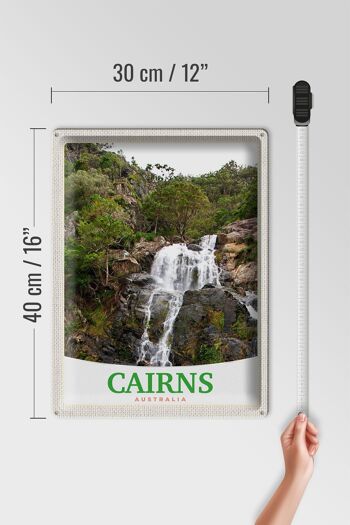 Signe en étain voyage 30x40cm, Cairns australie cascade Nature 4