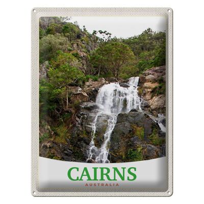 Blechschild Reise 30x40cm Cairns Australien Wasserfall Natur