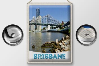 Panneau en étain voyage 30x40cm, Brisbane, australie, centre-ville 2