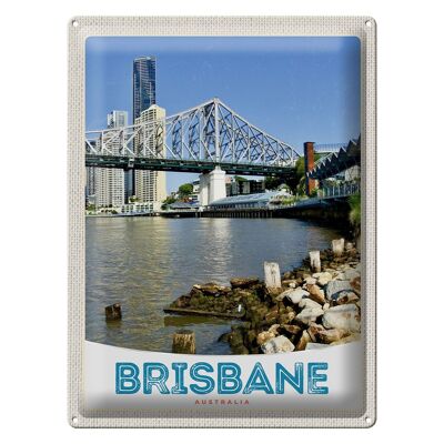 Cartel de chapa Travel 30x40cm Brisbane Australia Centro
