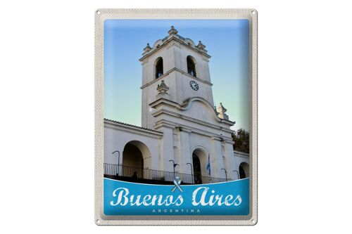 Blechschild Reise 30x40cm Buenos Aires Argentinien Kirche